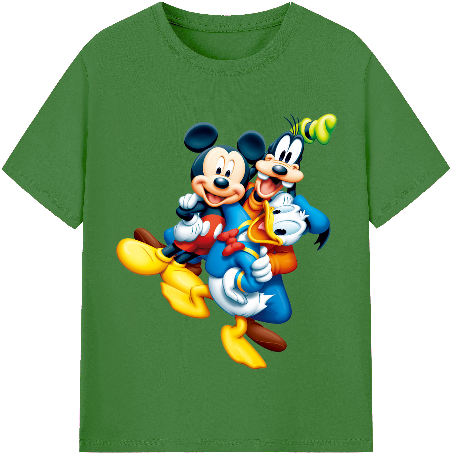（画像用） ミッキーマウス Mickey Mouse レディースカジュアルプリントTシャツ（綿100％）